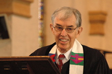 Arnold Wettstien at the Pulpit 