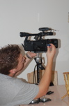 Josh setting up the Audio
